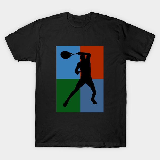 Tennis Grand Slam Courts Forehand T-Shirt by latebirdmerch